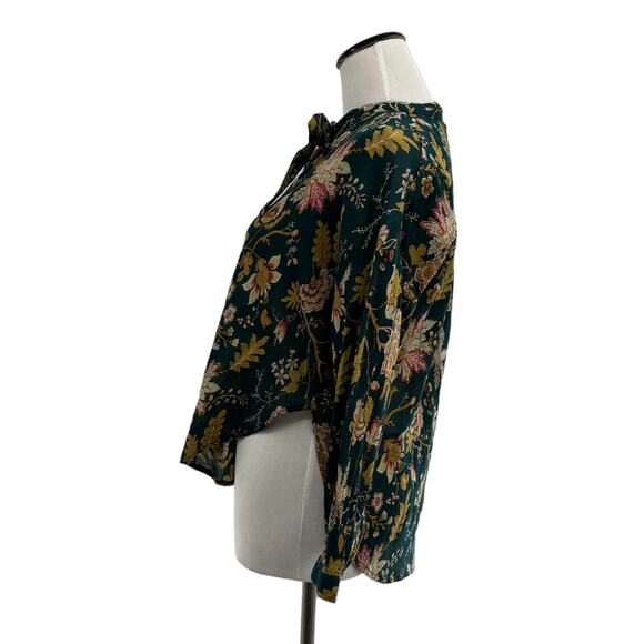 Anthropologie Pilcro The Tavi Tie Neck Button Down Blouse - Picture 7 of 12